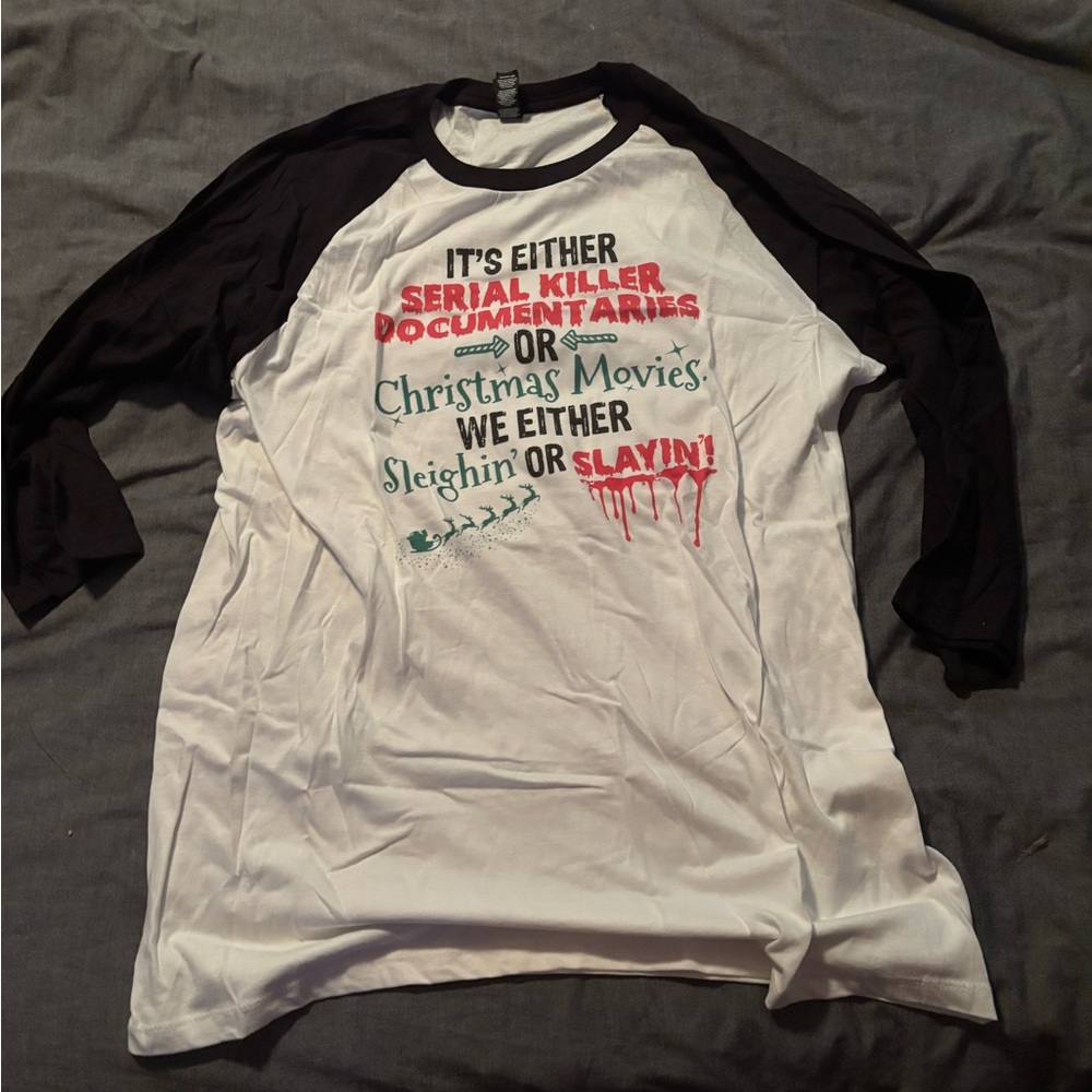 District Red and White Graphic Tee